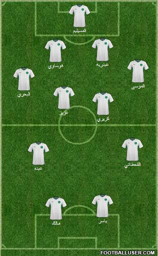 Saudi Arabia football formation