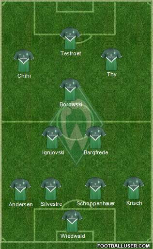 Werder Bremen Formation 2010