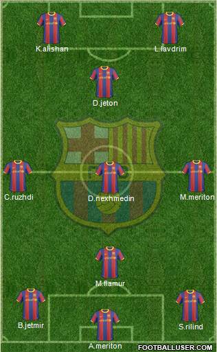 F.C. Barcelona Formation 2010