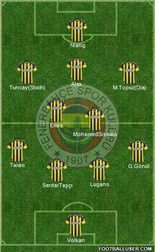 Fenerbahçe SK Formation 2010