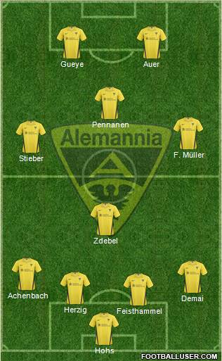 TSV Alemannia Aachen football formation