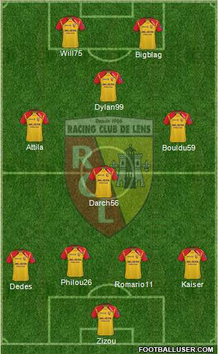 Racing Club de Lens football formation