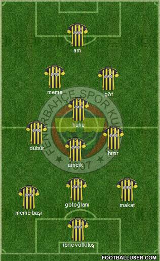Fenerbahçe SK Formation 2010