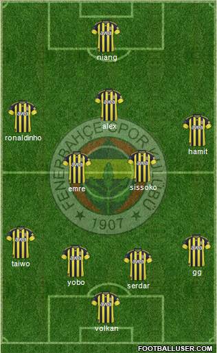 Fenerbahçe SK Formation 2010