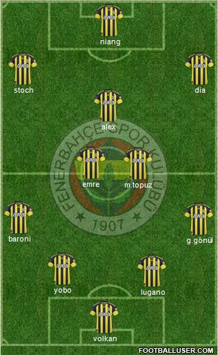 Fenerbahçe SK Formation 2010