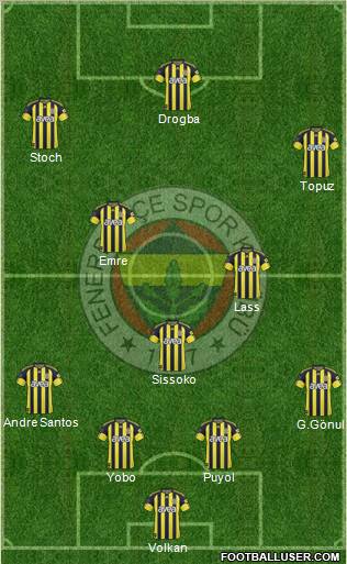 Fenerbahçe SK Formation 2010