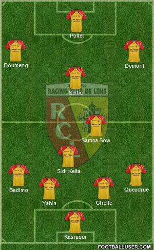 Racing Club de Lens football formation