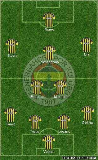 Fenerbahçe SK Formation 2010