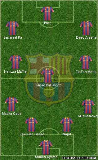 F.C. Barcelona Formation 2010