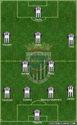 C.D. Badajoz S.A.D. 4-5-1 football formation