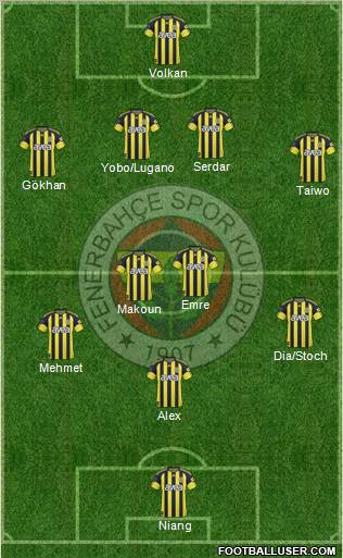 Fenerbahçe SK Formation 2010
