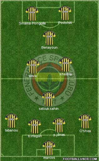 Fenerbahçe SK Formation 2010