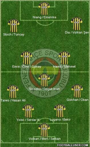 Fenerbahçe SK Formation 2010