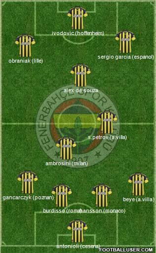 Fenerbahçe SK Formation 2010