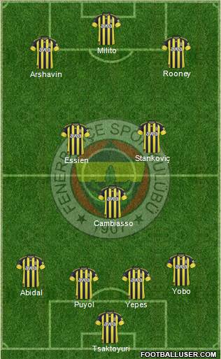 Fenerbahçe SK Formation 2010