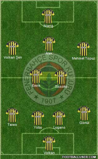 Fenerbahçe SK Formation 2010