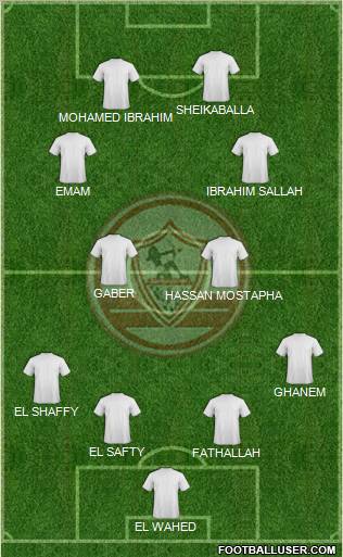 Zamalek Sporting Club 4-4-1-1 football formation