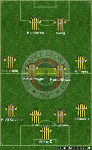 Fenerbahçe SK Formation 2010