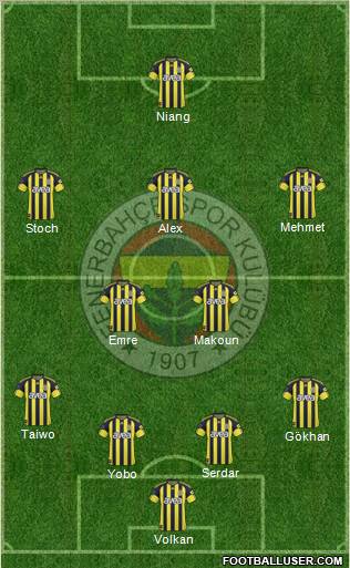 Fenerbahçe SK Formation 2010