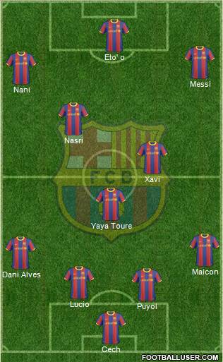 F.C. Barcelona Formation 2010