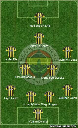 Fenerbahçe SK Formation 2010