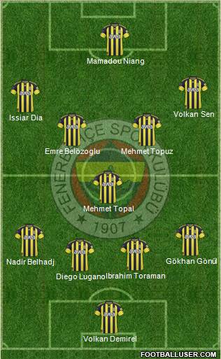 Fenerbahçe SK Formation 2010