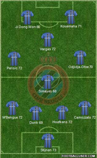 Club Brugge KV football formation