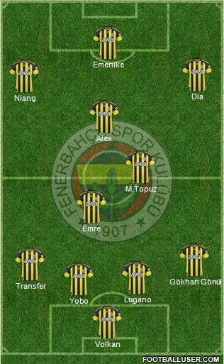 Fenerbahçe SK Formation 2011
