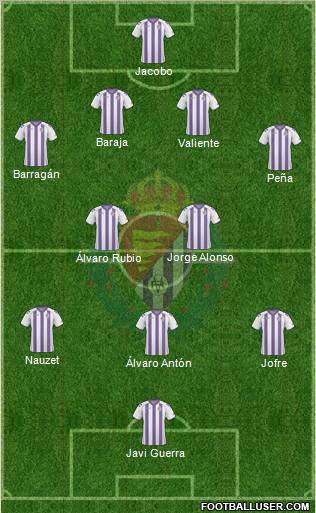 R. Valladolid C.F., S.A.D. football formation