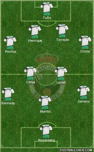 R. Racing Club S.A.D. 4-5-1 football formation