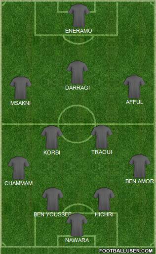 Espérance Sportive de Tunis 4-2-3-1 football formation