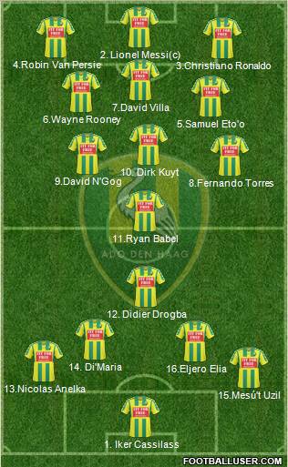 ADO Den Haag Formation 2011