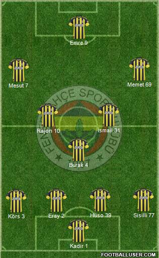Fenerbahçe SK Formation 2011
