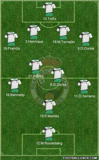 R. Racing Club S.A.D. football formation