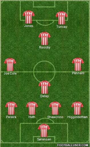 Stoke City football formation