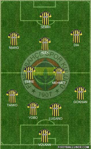 Fenerbahçe SK Formation 2011