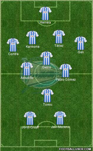 D. Alavés S.A.D. 4-3-1-2 football formation