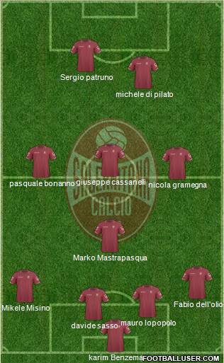 Salernitana 4-1-4-1 football formation