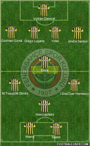 Fenerbahçe SK Formation 2011