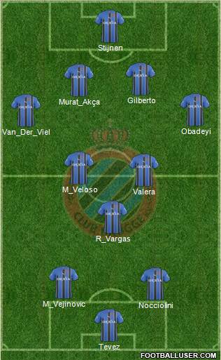 Club Brugge KV football formation