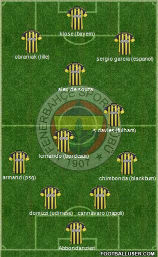 Fenerbahçe SK Formation 2011