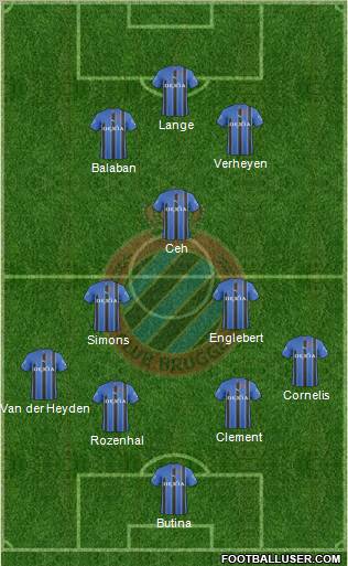 Club Brugge KV football formation