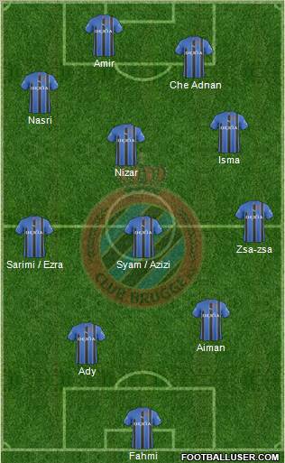 Club Brugge KV football formation