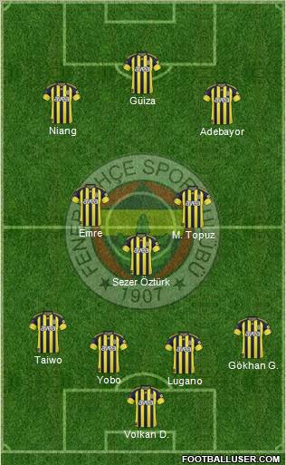 Fenerbahçe SK Formation 2011