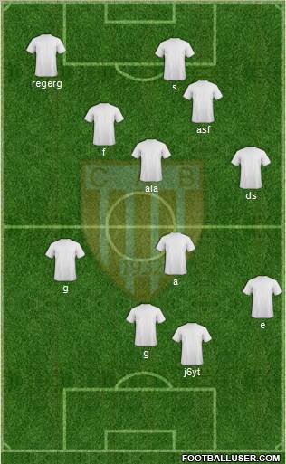 Chabab Aurès Batna 4-5-1 football formation