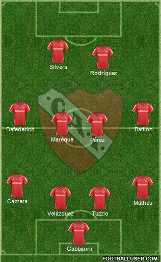 Independiente football formation