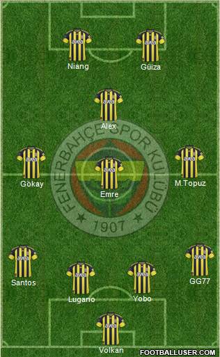 Fenerbahçe SK Formation 2011
