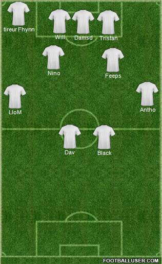 Dream Team 4-2-2-2 football formation