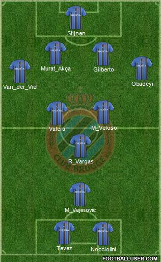 Club Brugge KV football formation