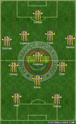 Fenerbahçe SK Formation 2011